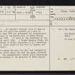 Monkshill, NJ84SW 16, Ordnance Survey index card, page number 1, Recto