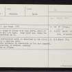 Law Cairn, NJ85NE 1, Ordnance Survey index card, Recto