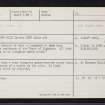 Lightnot Den, NJ86NW 2, Ordnance Survey index card, Recto