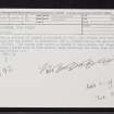 Aberdeen, York Street, Plague Burials, NJ90NE 16, Ordnance Survey index card, Recto