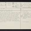 Aberdeen, Spa Street, Well Of Spa, NJ90NW 45, Ordnance Survey index card, page number 1, Recto