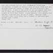 Aberdeen, 30-46 Upperkirkgate, NJ90NW 219, Ordnance Survey index card, Recto