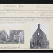 Belhelvie, Old Parish Church, NJ91NE 1, Ordnance Survey index card, page number 2, Verso