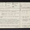 Bishop's Loch, NJ91SW 2, Ordnance Survey index card, page number 1, Recto