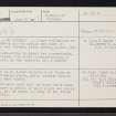 Menie Links, NJ92SE 6, Ordnance Survey index card, Recto