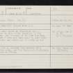 Chapel Park, Belhelvie, NJ92SW 8, Ordnance Survey index card, Recto