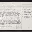 Dudwick House, NJ93NE 17, Ordnance Survey index card, page number 1, Recto