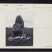 The Candle Stone, Drumwhindle, NJ93SW 1, Ordnance Survey index card, Recto