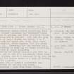 Aikey Brae, NJ94NE 4, Ordnance Survey index card, page number 1, Recto