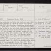 White Cow Wood, NJ95SW 5, Ordnance Survey index card, page number 1, Recto