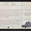 Castle Of Pittulie, NJ96NW 6, Ordnance Survey index card, page number 1, Recto
