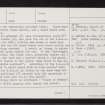 Cairns Of Memsie, NJ96SE 1, Ordnance Survey index card, page number 2, Verso