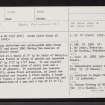 Hatton, NK03NE 25, Ordnance Survey index card, page number 1, Recto