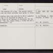 Hatton, NK03NE 25, Ordnance Survey index card, page number 2, Verso