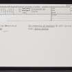 House Of Leask, NK03SW 30, Ordnance Survey index card, Recto