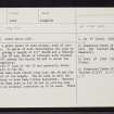 Cairn Catto, NK04SE 3, Ordnance Survey index card, page number 1, Recto