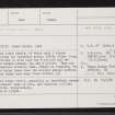 Berrybrae, NK05NW 2, Ordnance Survey index card, Recto