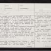 Peterhead, Windmill Brae, NK14NW 6, Ordnance Survey index card, page number 1, Recto