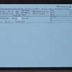 Peterhead, Broad Street, Town House, NK14NW 14, Ordnance Survey index card, Recto