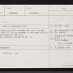 Peterhead, Broad Street, Town House, NK14NW 14, Ordnance Survey index card, Recto