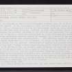 Peterhead, Harbour Street, Wine Well, NK14NW 19, Ordnance Survey index card, Recto