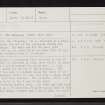 Mingulay, Dun Mhiughlaigh, NL58SW 1, Ordnance Survey index card, page number 1, Recto