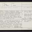 Barra, Loch St Clair, NL69NW 5, Ordnance Survey index card, page number 1, Recto