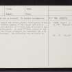 Tiree, Cornaigmore, NL94NE 9, Ordnance Survey index card, page number 2, Verso