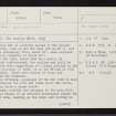 Tiree, Dun Boraige Moire, NL94NW 1, Ordnance Survey index card, page number 1, Recto