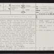 Tiree, Greenhill, NL94SW 5, Ordnance Survey index card, page number 1, Recto