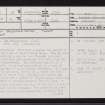 Tiree, Dun Balephetrish, NM04NW 12, Ordnance Survey index card, page number 1, Recto