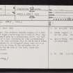 Coll, Feall Bay, NM15SW 1, Ordnance Survey index card, page number 1, Recto