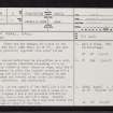 Coll, Ben Feall, NM15SW 8, Ordnance Survey index card, page number 1, Recto