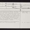 Coll, Ardnish, Maclean Burial Ground, NM15SW 18, Ordnance Survey index card, page number 1, Recto