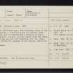 Iona, Maclean's Cross, NM22SE 1, Ordnance Survey index card, Recto