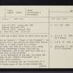 Iona, Iomaire Tochair, NM22SE 6, Ordnance Survey index card, page number 1, Recto