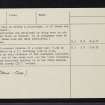 Iona, Cladh An Diseart, NM22SE 7, Ordnance Survey index card, page number 3, Recto