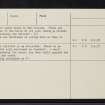 Iona, Cobhain Cuildich, NM22SE 24, Ordnance Survey index card, page number 2, Verso