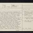 Iona, Port Na Curaich, NM22SE 26, Ordnance Survey index card, page number 1, Recto