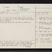 Iona, Port An Fhir-Bhreige, NM22SE 31, Ordnance Survey index card, page number 1, Recto