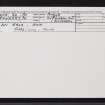 Iona, An Eala, NM22SE 32, Ordnance Survey index card, Recto
