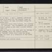 Iona, An Eala, NM22SE 32, Ordnance Survey index card, Recto