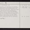 Coll, Dun Dulorichan, NM26SE 7, Ordnance Survey index card, page number 2, Verso