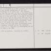 Mull, Torr A' Chaisteil, NM32SW 3, Ordnance Survey index card, page number 2, Verso