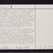 Dun Aisgain, Mull, NM34NE 8, Ordnance Survey index card, page number 2, Verso