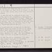 Ulva, Dun Ban, NM34SE 1, Ordnance Survey index card, page number 2, Verso