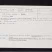 Rum, Glen Harris, Barkeval 1, NM39NE 9, Ordnance Survey index card, Recto