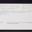 Rum, Harris, Glen Duian 4, NM39NW 37, Ordnance Survey index card, Recto