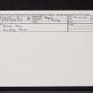 Dishig, Mull, NM43NE 3, Ordnance Survey index card, Recto