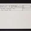 Du Bhar, Glengorm, Mull, NM45NW 6, Ordnance Survey index card, Recto